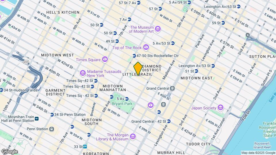 28 W 46th St Map and Location Details