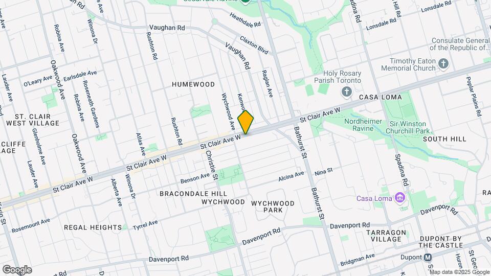599 St Clair Ave W Map and Location Details
