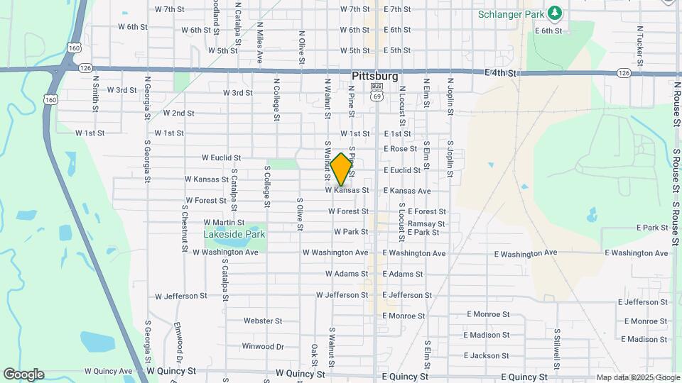 121 W Kansas St Map and Location Details