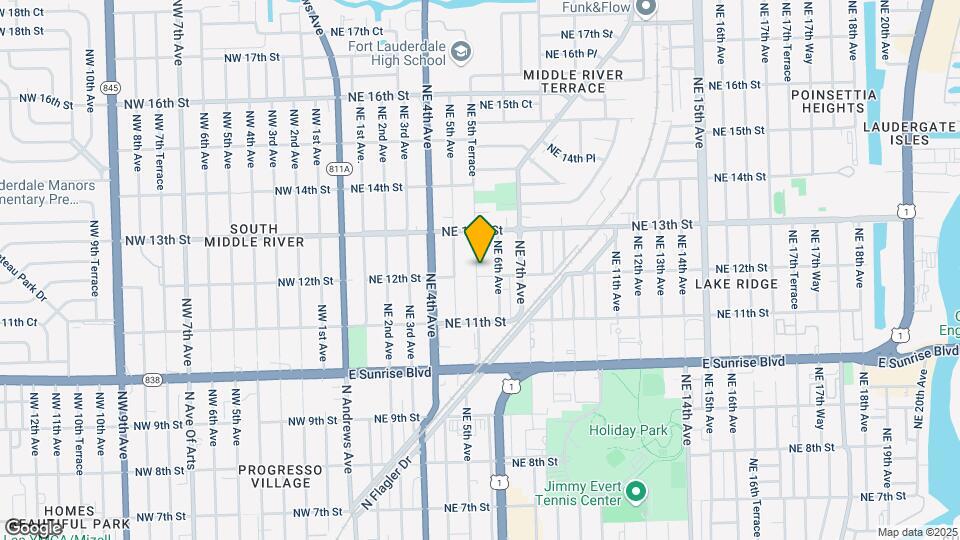 1204 NE 5th Terrace Map and Location Details