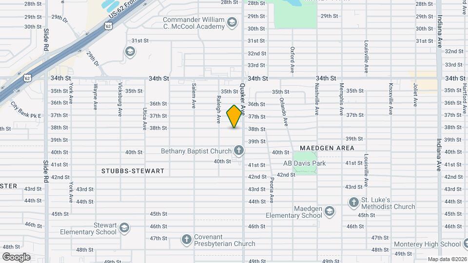 4409 38th St Map and Location Details