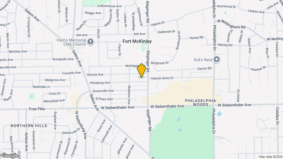 3527 Pittsburg Ave Map and Location Details