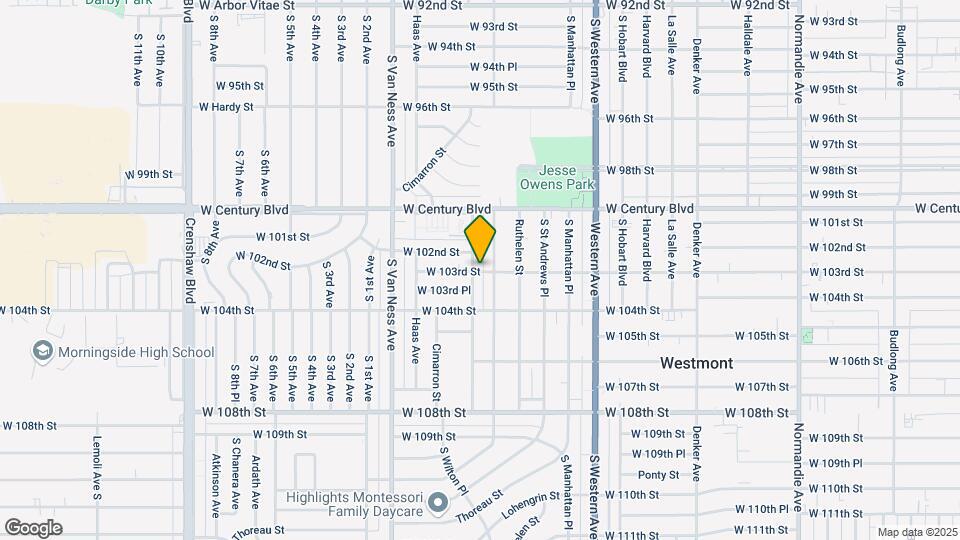 2013 W 103rd St, Unit ADU SoFi Map and Location Details
