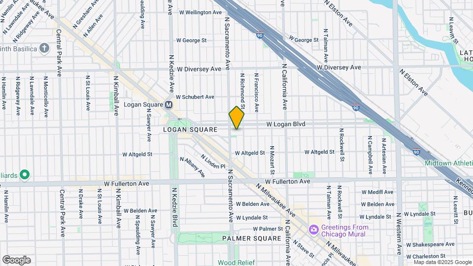 2947 W Logan Blvd Map and Location Details