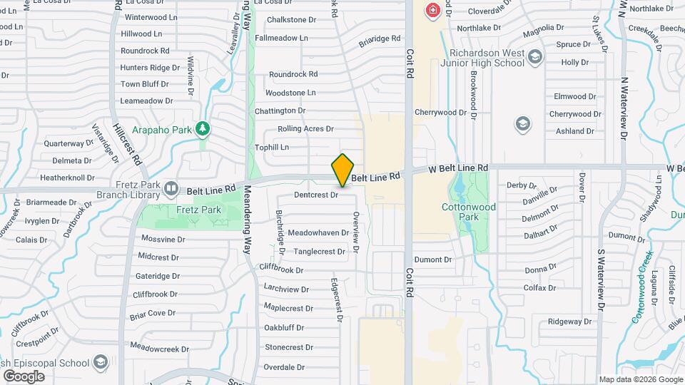 7747 Dentcrest Dr Map and Location Details