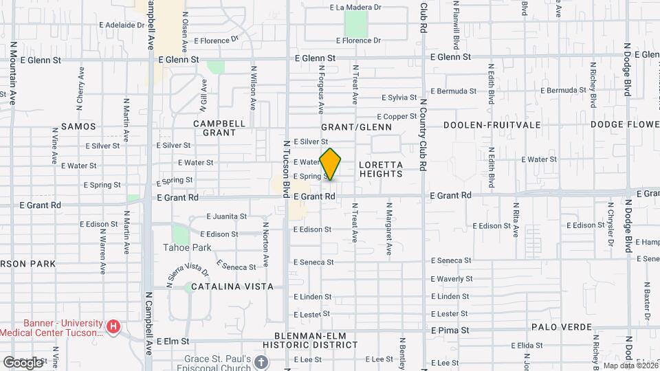 2617 E Grant Rd Map and Location Details