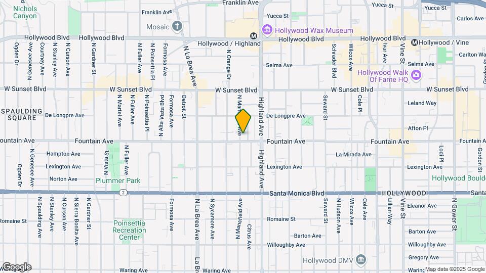 6867 Fountain Ave Mapa y Detalles de la Ubicación