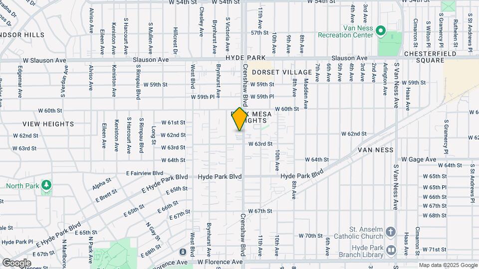 6203 Crenshaw Blvd Mapa y Detalles de la Ubicación