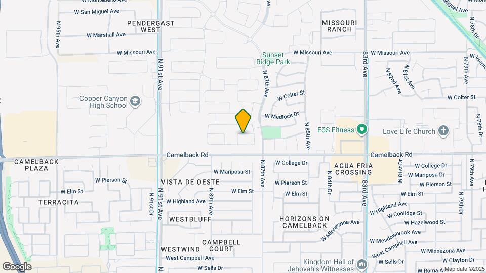 8733 W Windsor Blvd Mapa y Detalles de la Ubicación