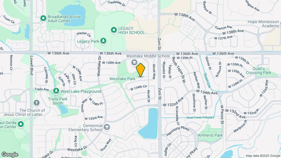 2571 W 134th Cir Map and Location Details