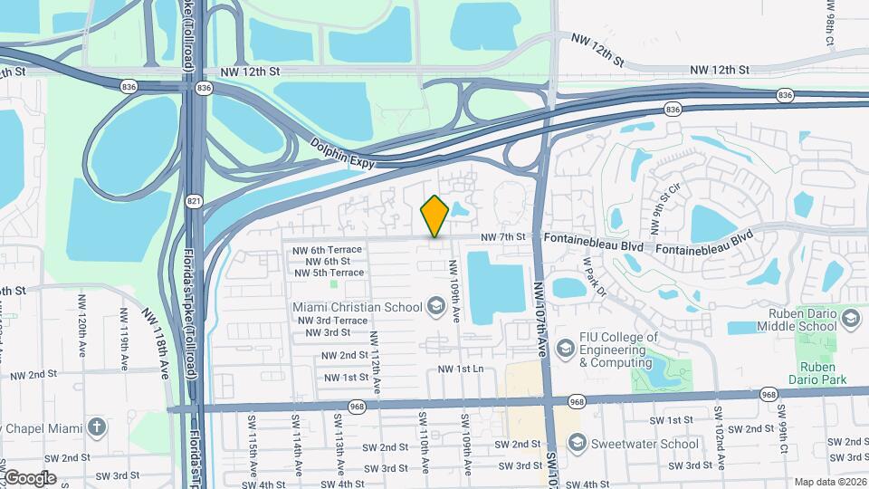 10900 NW 7th St Map and Location Details