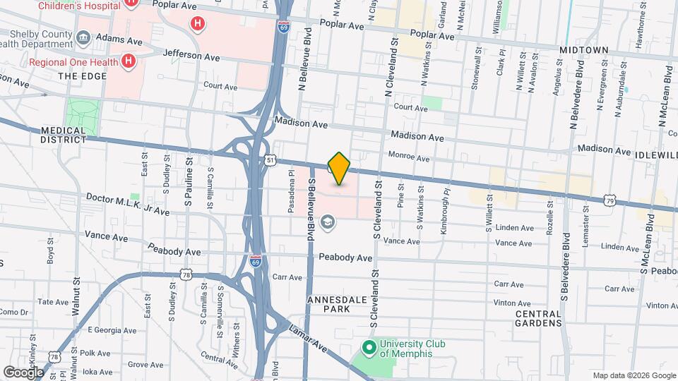 1265-2167 Union Ave Map and Location Details