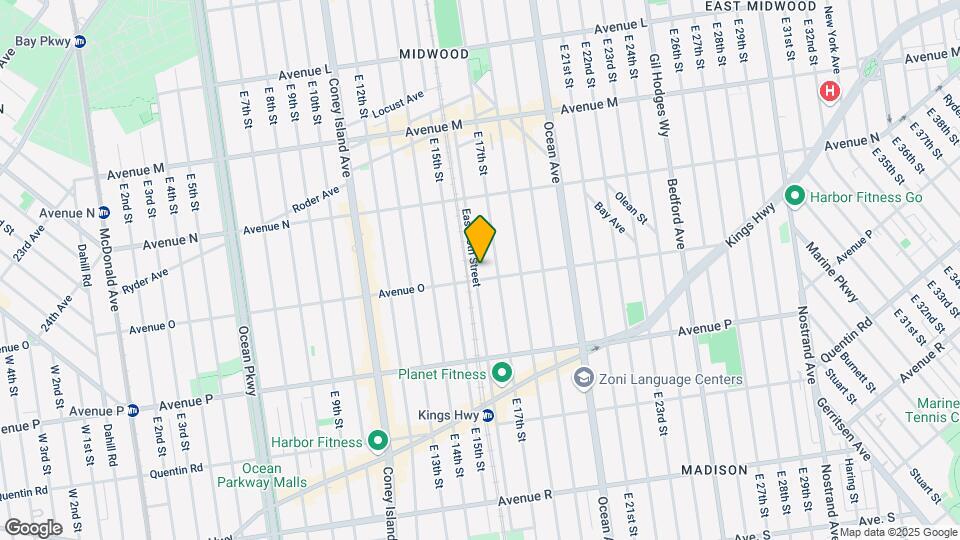 1485 E 16th St Map and Location Details