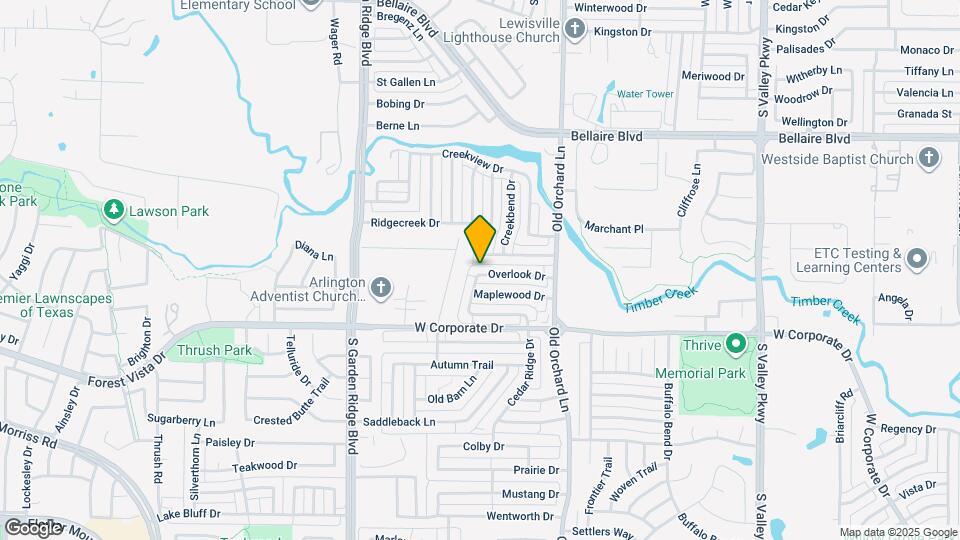 1345 Overlook Dr Map and Location Details