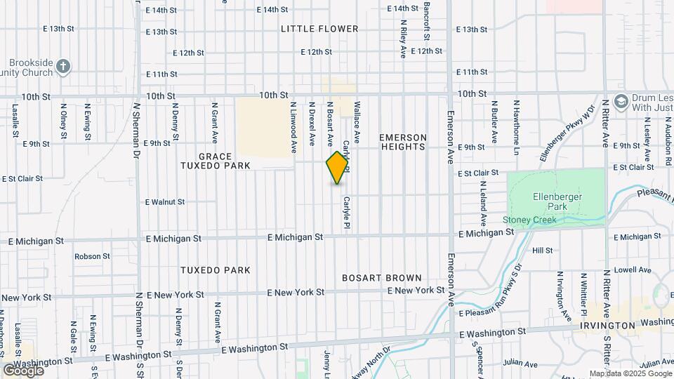 725 N Bosart Ave Map and Location Details