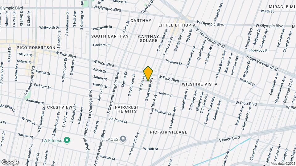 1435 S Hayworth Ave Mapa y Detalles de la Ubicación