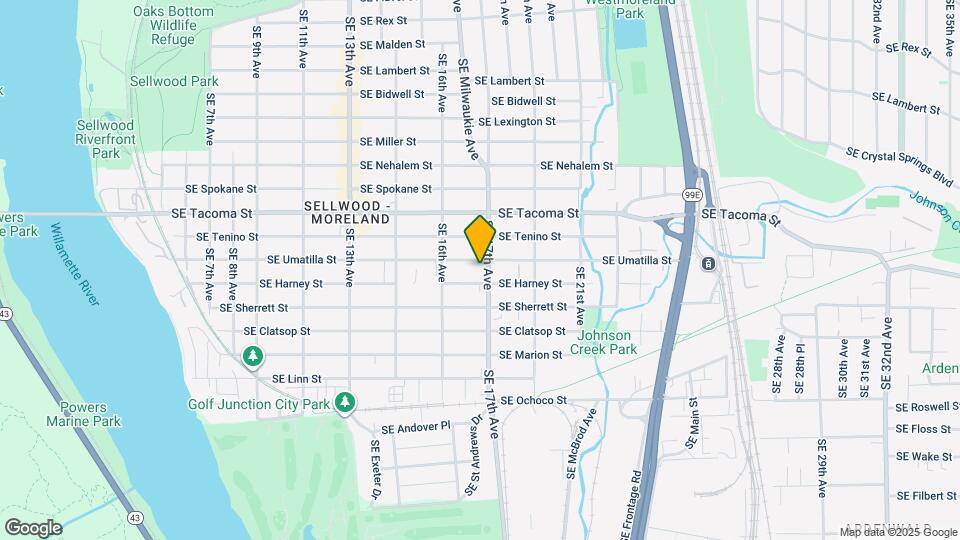 8315 SE 17th Ave Map and Location Details