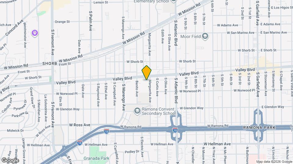 1417 S Marguerita Ave Map and Location Details