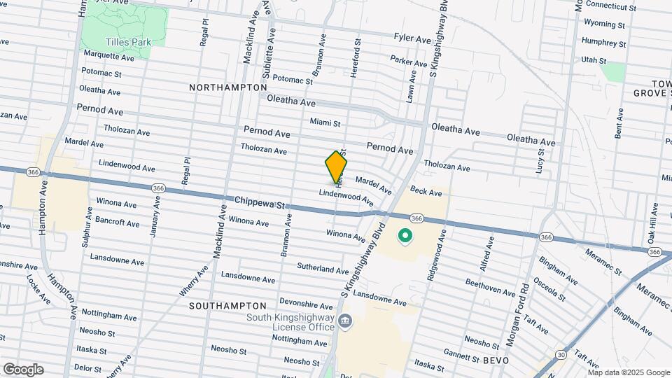 5001 Lindenwood Ave Map and Location Details