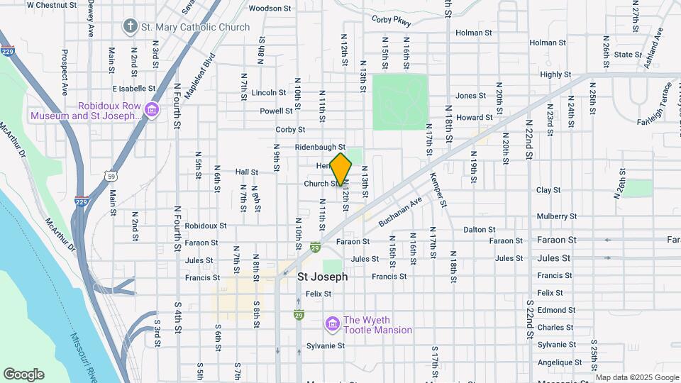 618 N 12th St Map and Location Details