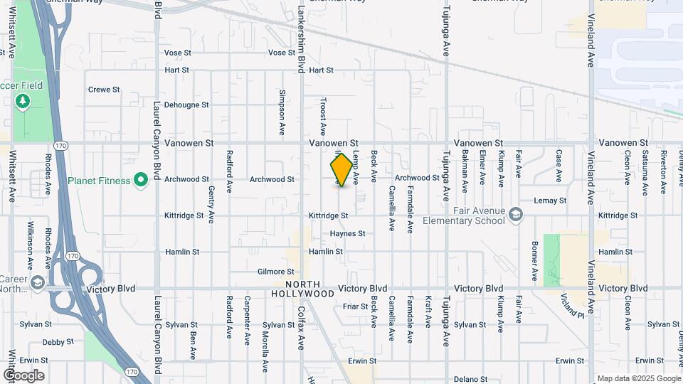 6642 Irvine Ave Map and Location Details