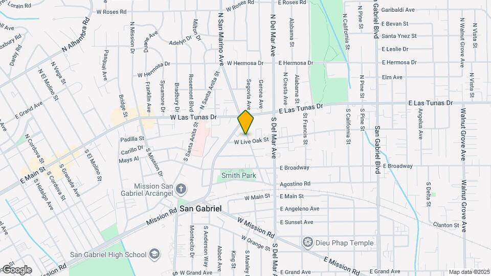 115-130 N San Marino Ave Map and Location Details