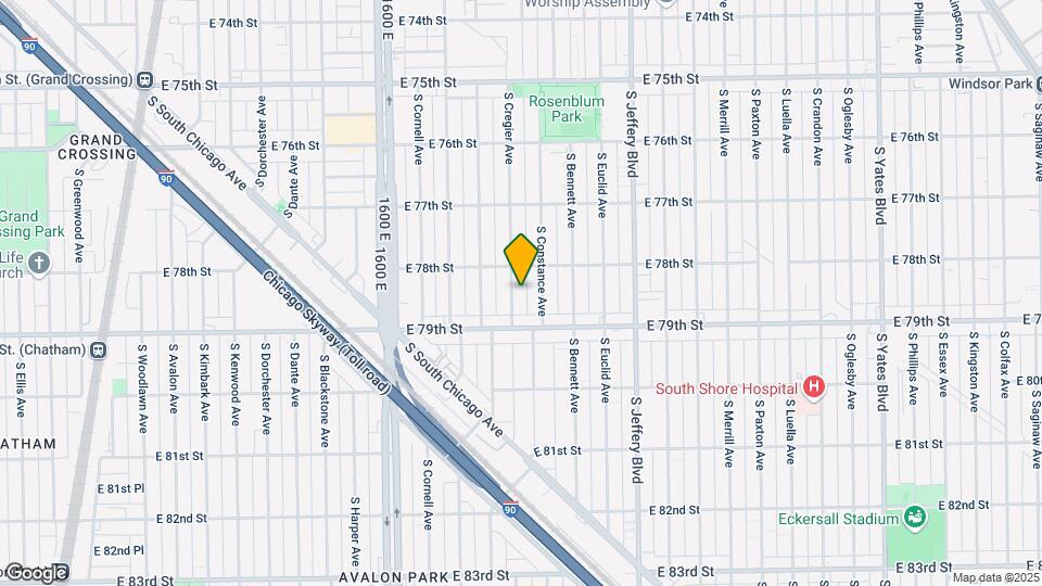 7825 S Cregier Ave, Unit 2 Floor Map and Location Details