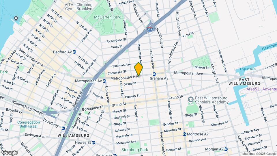668 Metropolitan Ave Map and Location Details