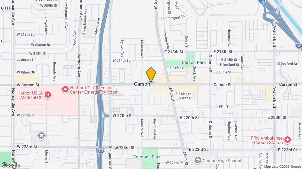 Carson Palms Apartment Map and Location Details