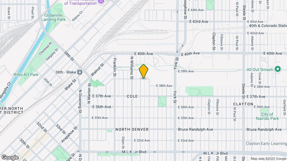 1900 E 38th Ave Mapa y Detalles de la Ubicación