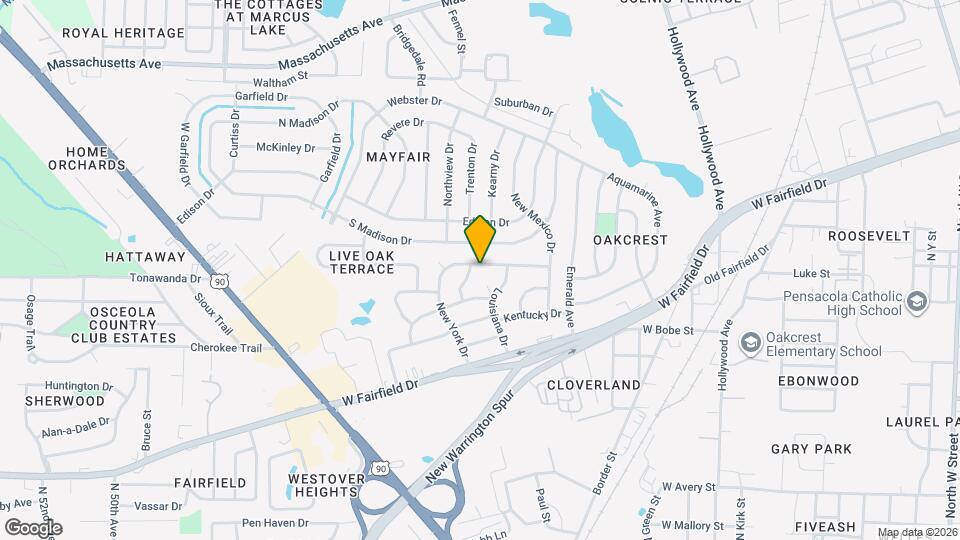 602 New York Dr Map and Location Details