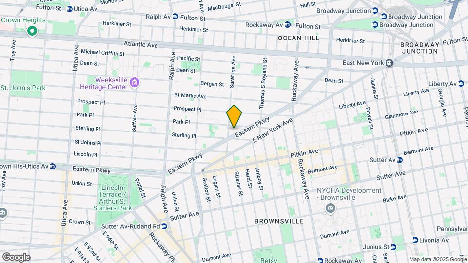 1557 Eastern Pkwy Map and Location Details