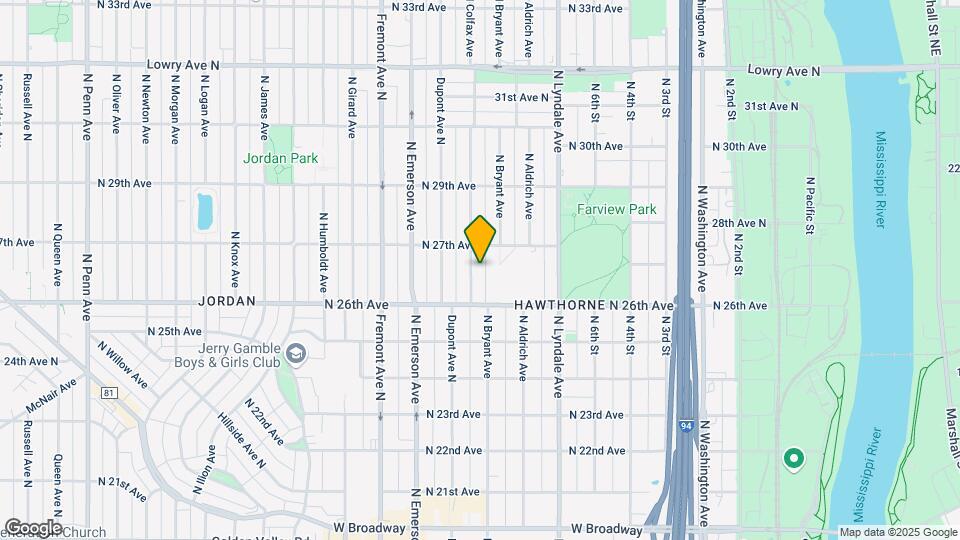 2634 N Colfax Ave Map and Location Details