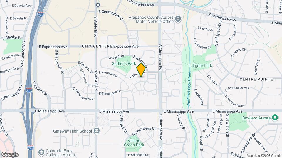 835 S Evanston Cir, Unit 212 Map and Location Details