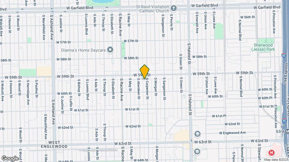 5918 S Carpenter St Map and Location Details