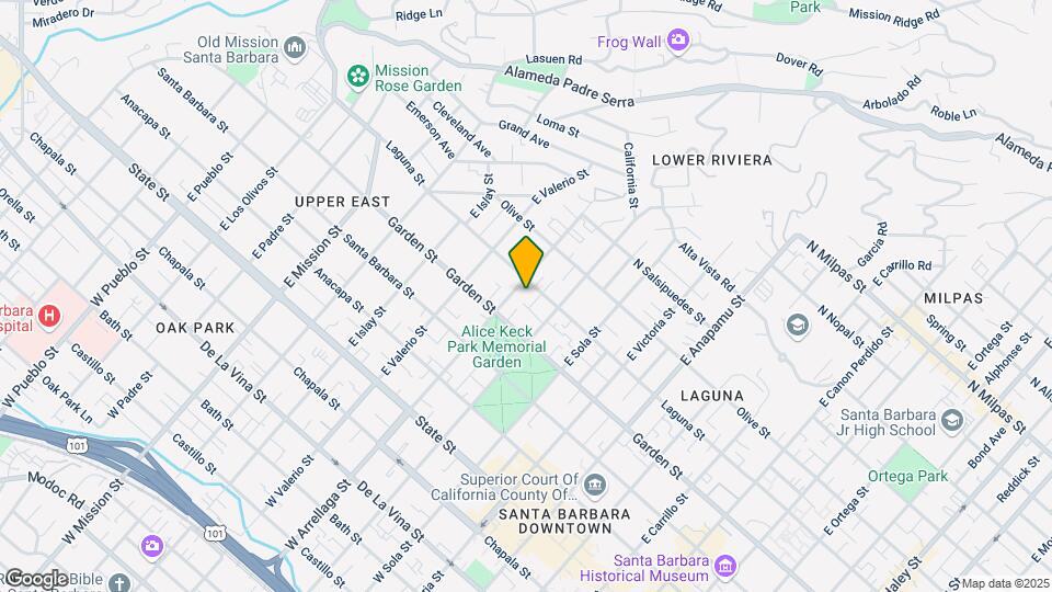 1521 Laguna St Map and Location Details