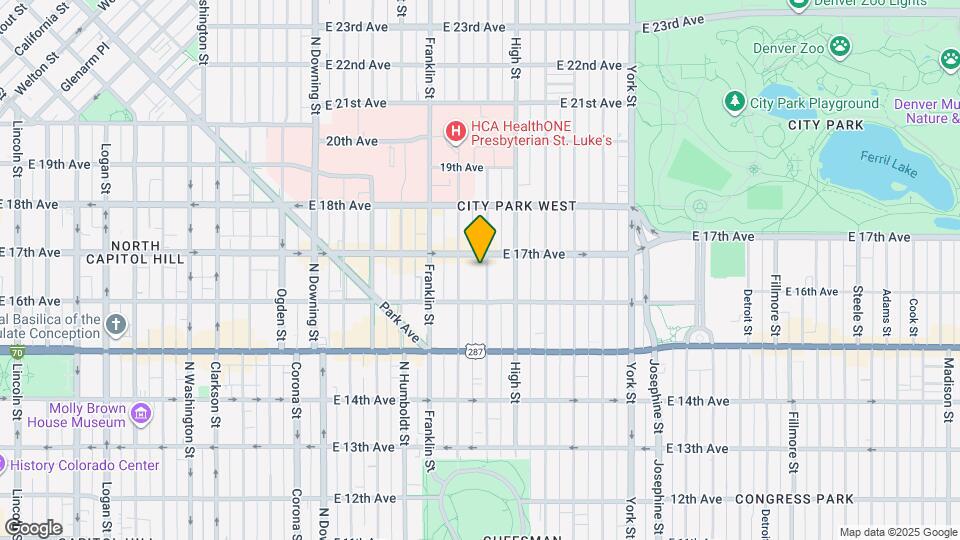 1657 N Williams St Map and Location Details