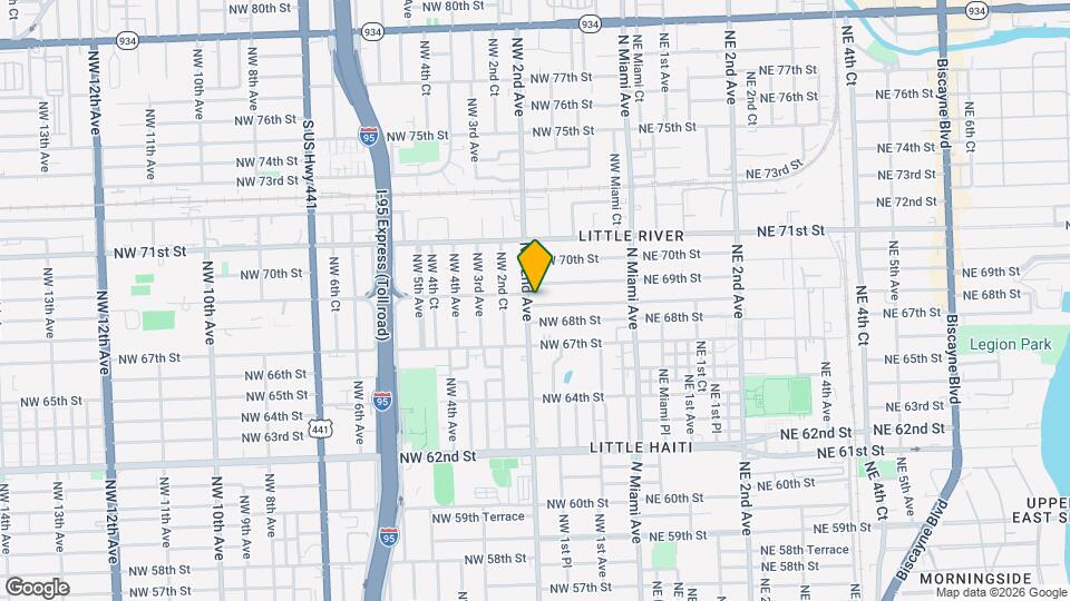 6863 NW 2nd Ave Map and Location Details