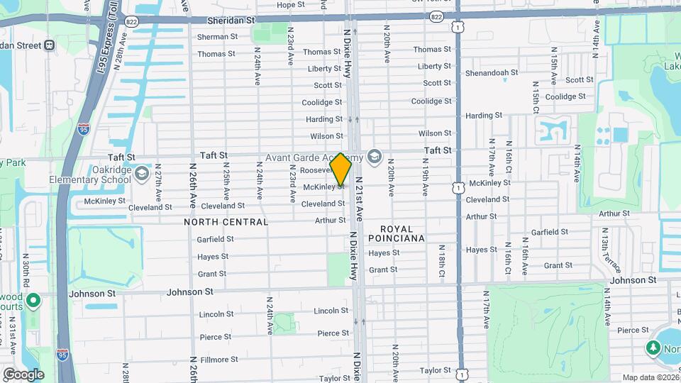 2114 McKinley St Map and Location Details