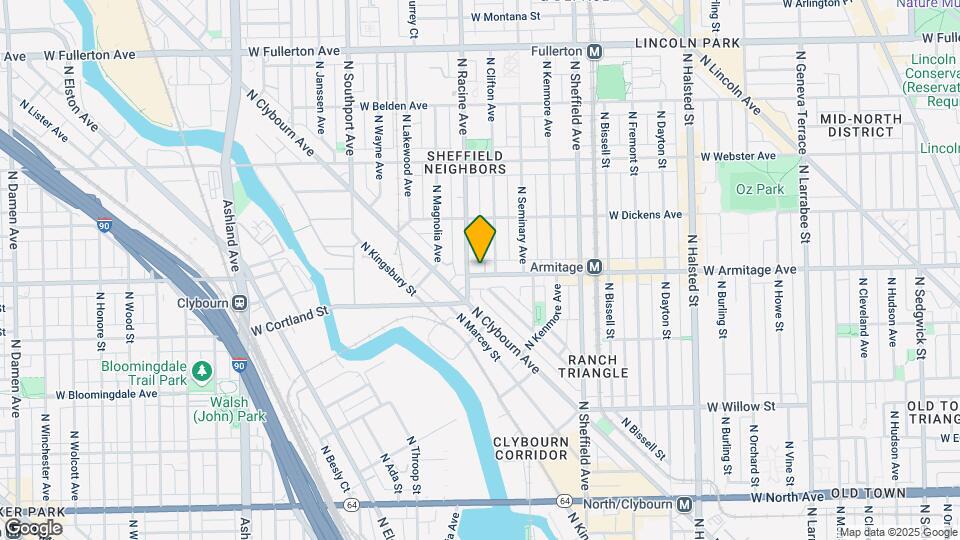 1158 W Armitage Ave Map and Location Details