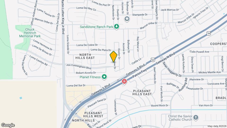 10909 Northview Dr Map and Location Details