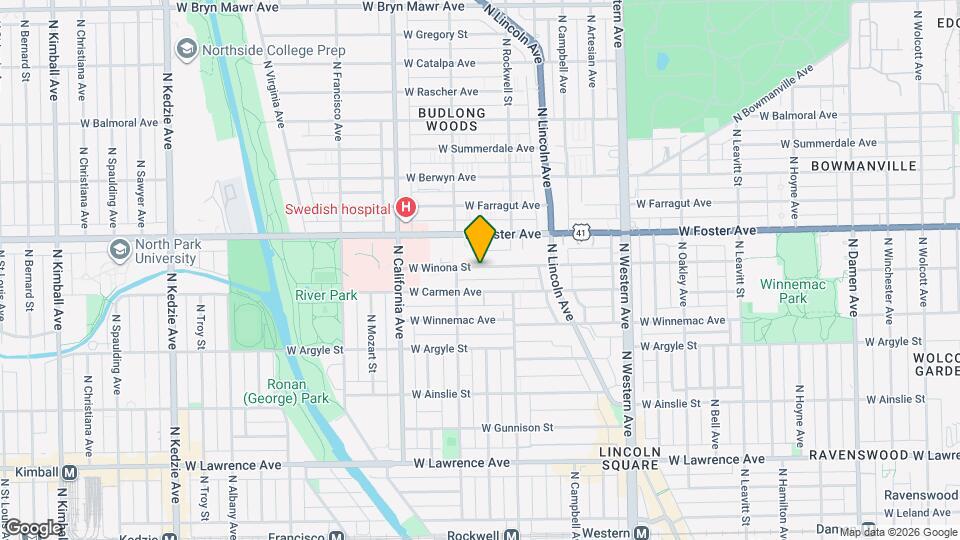 2637 W Winona St, Unit 1 Map and Location Details