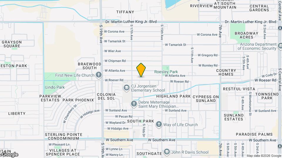 1620 W Roeser Rd Mapa y Detalles de la Ubicación