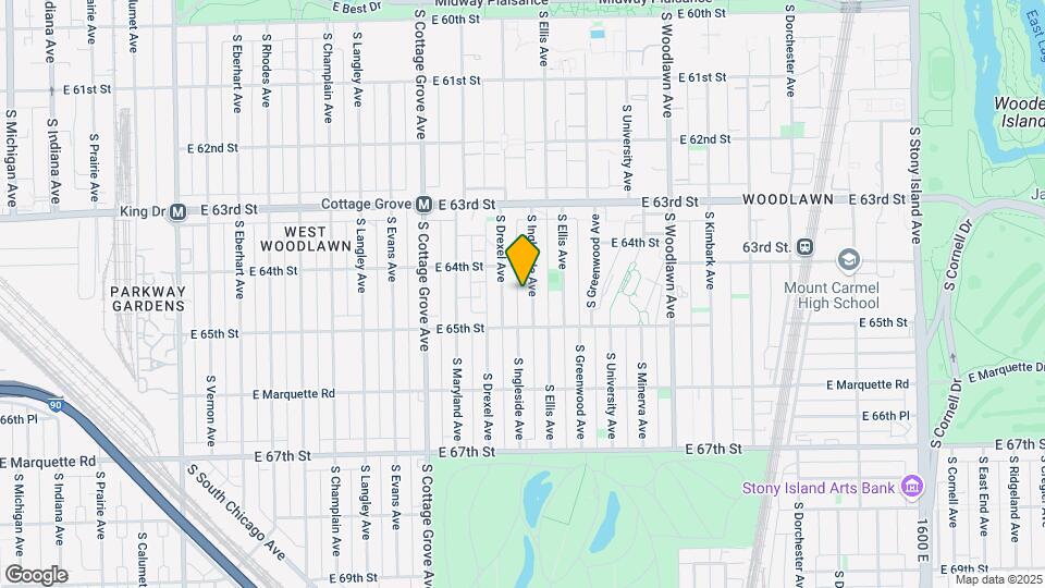 6426 S Ingleside Ave Map and Location Details