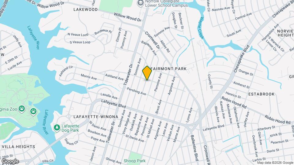 3316 Dunkirk Ave Map and Location Details