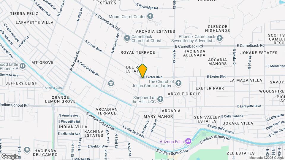 5401 E Exeter Blvd Map and Location Details