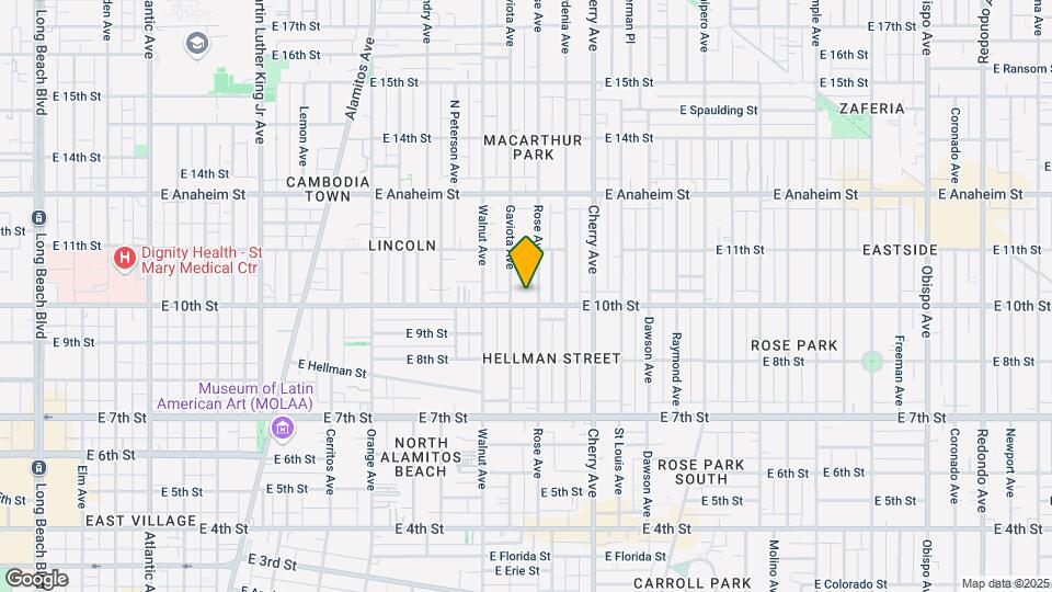 1725 E 10th St Map and Location Details