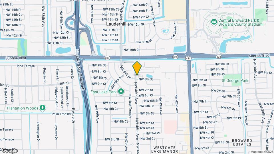 813 NW 45th Terrace Map and Location Details