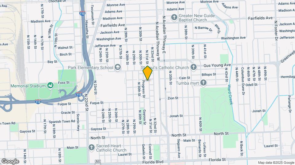 1227 N 31st St-Unit -N. 31st St. Baton Rouge, LA 70802 Map and Location Details