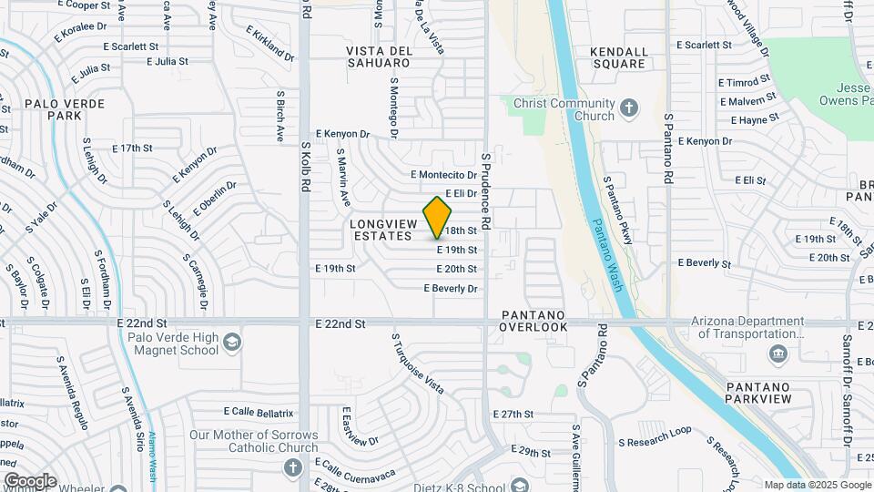 7401 E 19th St Map and Location Details